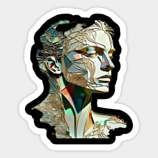 Woman Art Portrait Sticker